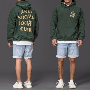 Green anti social social club hoodie